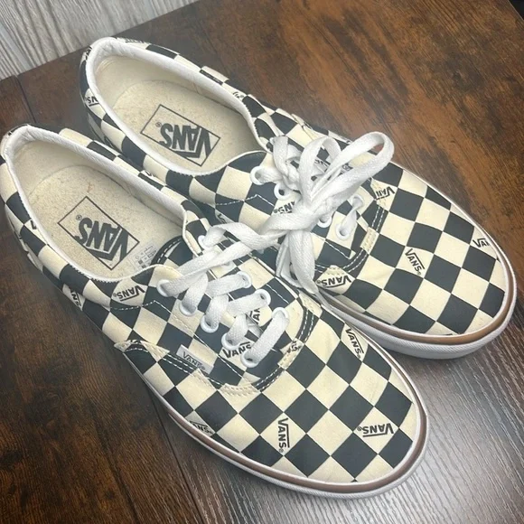 Vans Era Stacked Low Top White Canvas Checkerboard Thick Sol Men 9.5 NWOT